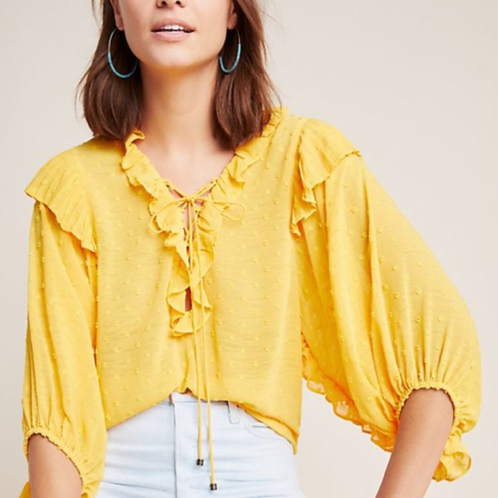 Anthropologie Haida Peasant Top Blouse - Picture 3 of 8